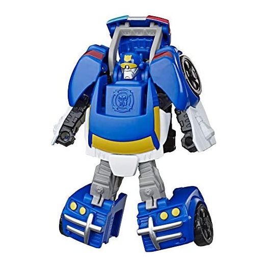 Transformers Playskool Heroes Rescue Bots Academy Chase The Police-Bot Converting Toy Robot, 4.5" Figure, Toys for Kids Ages 3 & Up