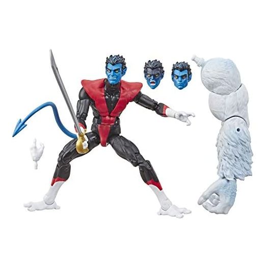 Marvel Classic Hasbro Legends Series 6" Collectible Action Figure Nightcrawler Toy (X-Men/X-Force Collection) – with Wendigo Build-A-Figure Part, Brown/A
