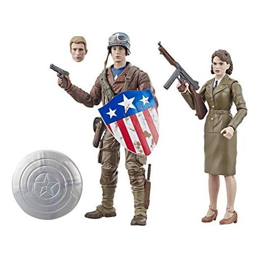 Marvel Legends Series Captain America: The First Avenger 6-Inch-Scale Movie-Inspired Captain America And Peggy Carter Collectible Action Figure 2-Pack (Amazon Exclusive)