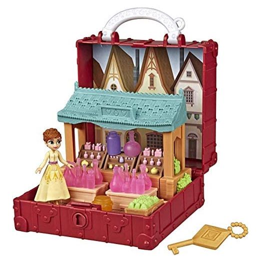 Disney Frozen Pop Adventures Village Set Pop-Up Playset with Handle, Including Anna Small Doll Inspired by The Frozen 2 Movie - Toy for Kids Ages 3 & Up