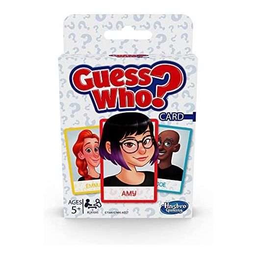 Hasbro Gaming Guess Who? Card Game for Kids Ages 5 and Up, 2 Player Guessing Game, Brown