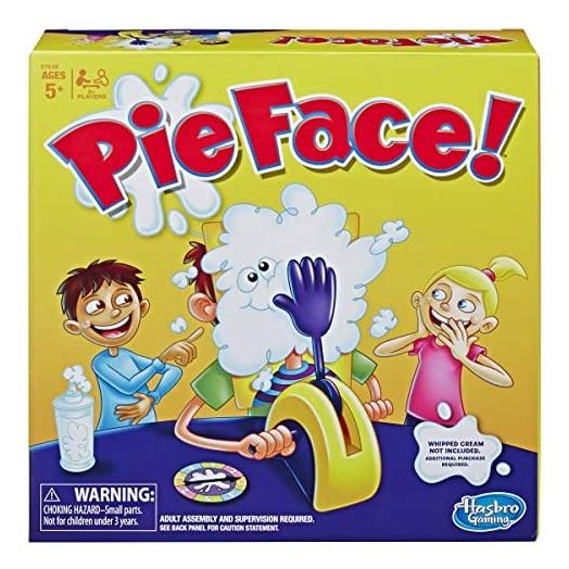 Hasbro Gaming Pie Face Game Whipped Cream Family Game Kids Ages 5 and Up