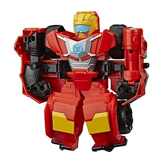 Transformers Playskool Heroes Rescue Bots Academy Hot Shot Converting Toy Robot, 6-Inch Collectible Action Figure Toy for Kids Ages 3 and Up
