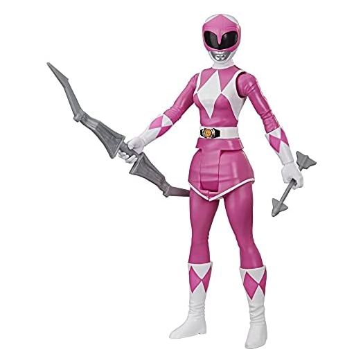 Power Rangers Mighty Morphin Pink Ranger 12-Inch Action Figure Toy Inspired by Classic Power Rangers TV Show, with Power Bow Accessory