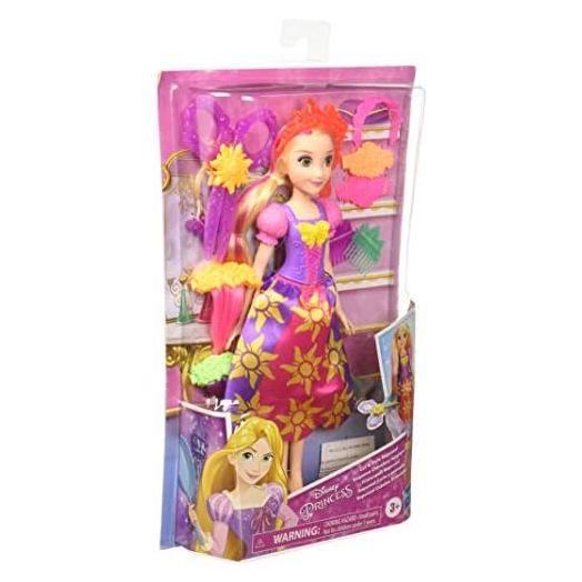 Disney Princess Cut and Style Rapunzel Hair Fashion Doll, Toy with Hair Extensions, Play Scissors, Accessories