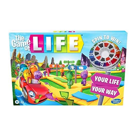 Hasbro Gaming The Game of Life Game, Family Board Game for 2-4 Players, Indoor Game, Pegs Come in 6 Colors