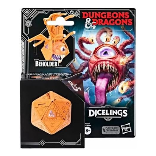 DUNGEONS & DRAGONS Dicelings Beholder Collectible D&D Monster Dice Converting Giant d20 Action Figures Role Playing Dice (F5213) Medium