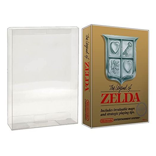 MALKO Video Game Protector Compatible with Nintendo NES Games Box | Clear Plastic Sleeve | 10 PACK