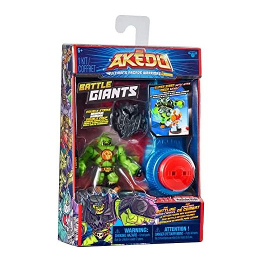 Akedo 14285 Ultimate Arcade Warriors Giants Mini Battling Action Figures Ready, Fight, Split Strike-Tonk