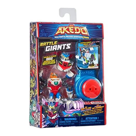 Akedo 14288 Ultimate Arcade Warriors Giants Mini Battling Action Figures Ready, Fight, Split Strike-Scratch-Atron