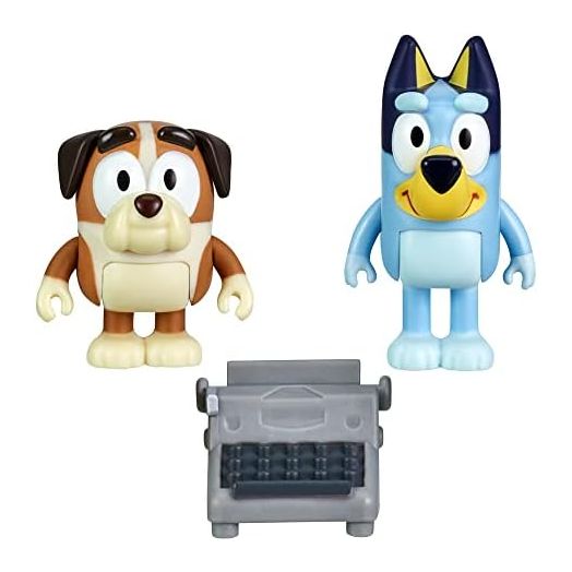 Bluey School Friends 2-Packs: Fun - Winton & Bluey, 2.5 inch Figures with Accessories