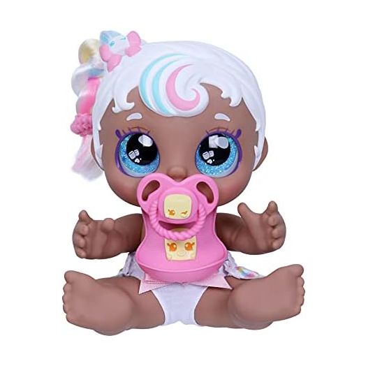 Kindi Kids Scented Sisters 6.5" Doll and 2 Accessories - Mini Mello Includes 1x Baby Doll, 1x Shopkin Rib, 1x Shopkin Dummy