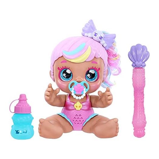 Kindi Kids Electronic 6.5" Doll and 2 Accessories - Poppi Pearl Bubble 'N' Sing