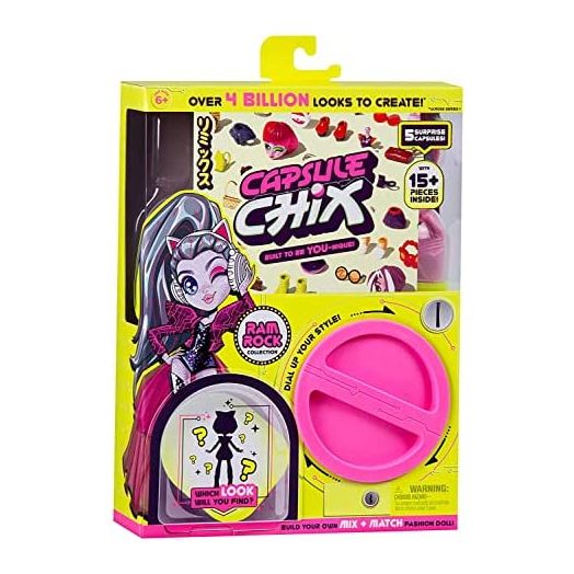 Capsule Chix Ram Rock Collection, 4.5 inch Doll with Capsule Machine Unboxing and Mix and Match Fashions and Accessories