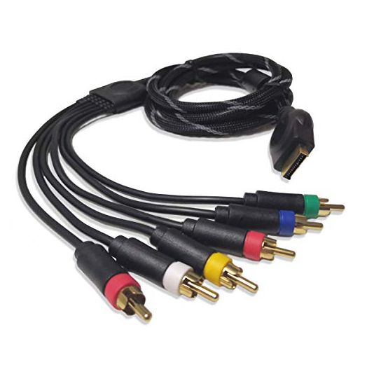 Bealuffe Component Audio Video Cable for PS2 / PS3 / PS3 Slim, HD Multi Out Composite RCA Audio Video Cable for Sony Playstation PS3 (6 Feet)