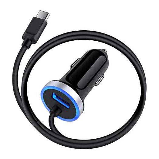 USB C Car Charger, 3.4A Fast Charging Car Charger for Samsung Galaxy S22 S21 S20 S10E S9 S8 Note 22 21 20 10 9 8 A50 A20 A51 A70 A71 A21 A10E, LG G7 V60 Stylo 6/5, Car Adapter 3ft Type C Charger Cable