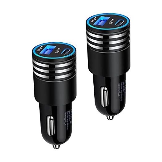 Fast Charging USB C Car Charger for iPhone 14 13 12 11 Pro Max SE XR XS X 8 Samsung Galaxy S22 S21 S20 FE Note20 A12 A32 A10E A51 Google Pixel 6a/6/5/4a/4/3a 3XL,2Pack 30W PD+2.4A Type C Car Adapter