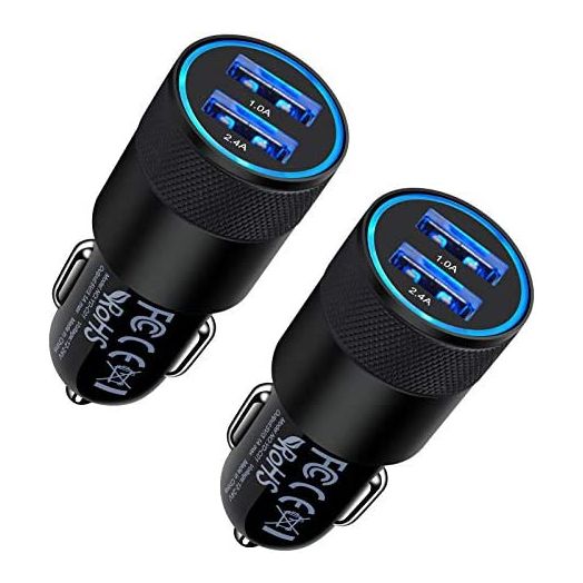 Fast Car Charger, 2Pack 3.4A Fast Charging Car Adapter Dual Port Cigarette Lighter USB Charger for iPhone 13 12 11 Pro Max SE XR XS X 8 7 6 6S Plus, Samsung Galaxy S22 S21 S20 S10 S9 S8 A13 A12 A51