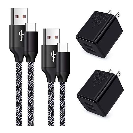 USB Type C Wall Charger Block Cube Fast Charging C Charger Cable Cord 6ft for Samsung Galaxy S22/S21/S21 Ultra/S21 Plus/S20/S20+/S10e/S9/S8/A10e/A20/A50/A71/Note 20/10/9,Google Pixel 5 4 3a,Moto G8 G7