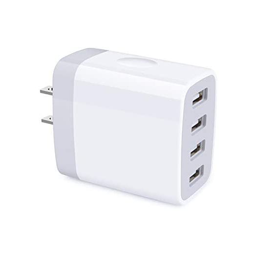 iPhone 12 Charger Box Fast Charging 4.8A Multi Port USB Charger Wall Plug Power Adapter Charging Block Cube Brick Compatible iPhone SE/13/12/11 Pro Max, Samsung Galaxy S22 S21 Ultra 5G S20 S10 Note 20