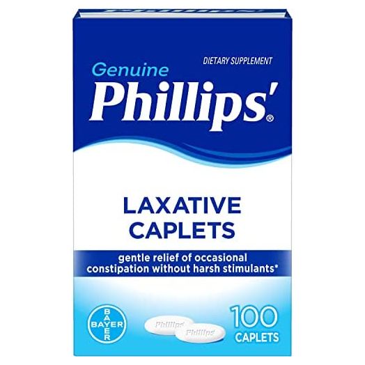 Phillips' Laxative Magnesium Caplets, 100 count, Stimulant & Cramp Free Constipation Relief