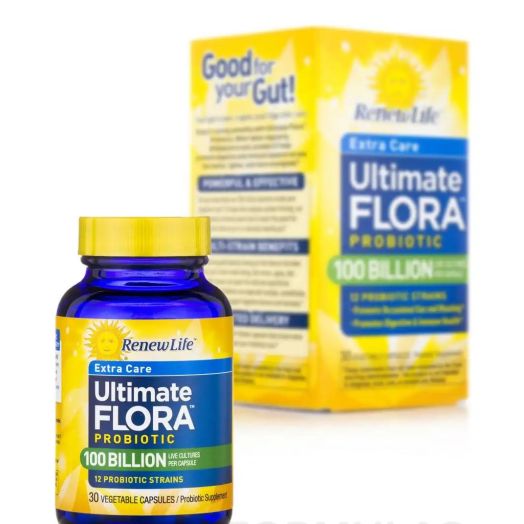 Renew Life Ultimate Flora Extra Care Probiotic 100 Billion CFU - 30 Vegetable Capsules