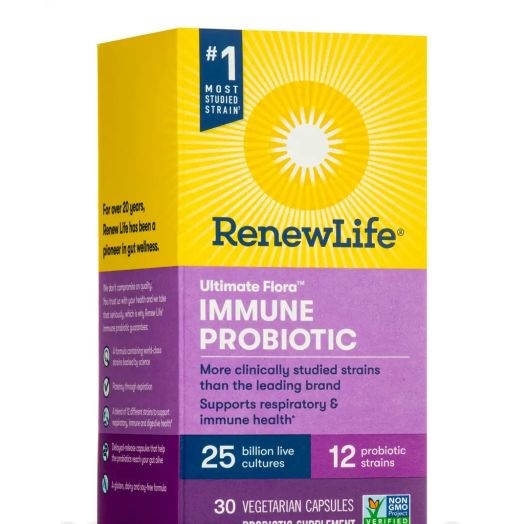 Renew Life Ultimate Flora Immune Probiotic, 25 Billion CFU - 30 Vegetarian Capsules
