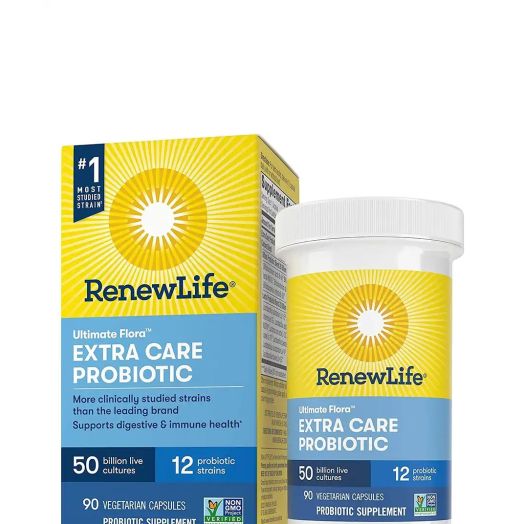 Renew Life Ultimate Flora Extra Care Probiotic 50 Billion CFU - 90 Vegetarian Capsules