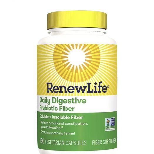 Renew Life Daily Digest Prebiotic Fiber Capsules - 150 Vegetarian Capsules