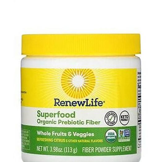 Renew Life Superfood Organic Prebiotic Fiber Powder - 3.98 oz (113 Grams)