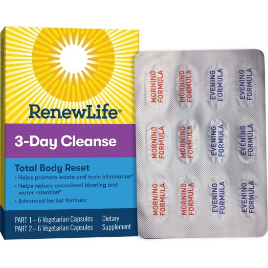 Renew Life Adult Total Body Reset Cleanse, 3-Day Program, 12 Capsules