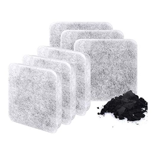 MyfatBOSS Charcoal Water Filter Replacement, Dog and Cat Water Bowl Filter Pet Water Filter Compatible with Petmate Replendish Mason Per Fountains, Pack of 6