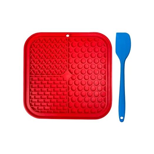 Lick Mat for Dogs and Cats Food Grade Silicone Dog Lick Mat with Suction Cups for Pet Anxiety Relief Slow Feeder for Dog Boredom Reducer Dog Treat Mat Perfect for Bathing Grooming etc