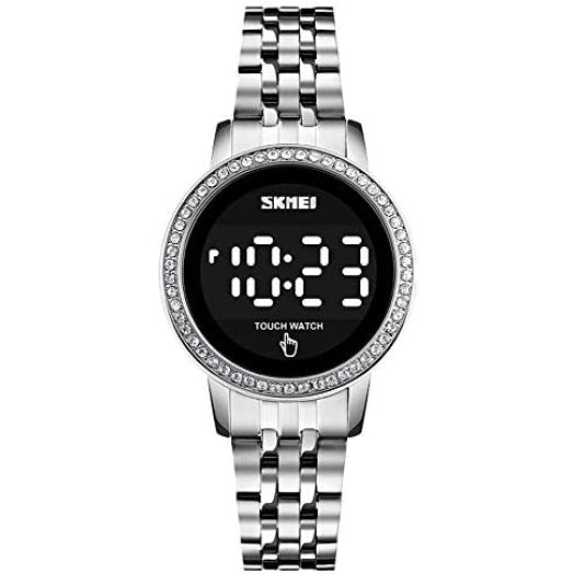 Unisex Square Large Face Touch Screen Watches Electronic Digital LED Waterproof Silicone Band Watch