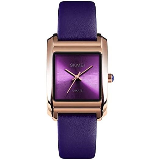 Dress Watch for Women Business Casual Square Watch with Red Leather Strap