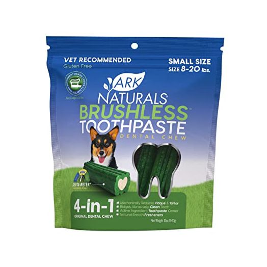 Ark Naturals Brushless Toothpaste, Dog Dental Chews for Small Breeds, Freshens Breath, Helps Reduce Plaque & Tartar, 12oz, 1 Pack