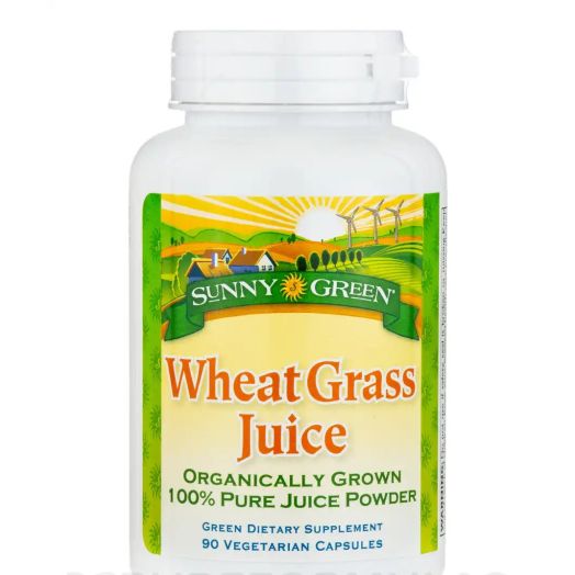 Sunny Green Wheat Grass Juice Powder - 90 Vegetarian Capsules
