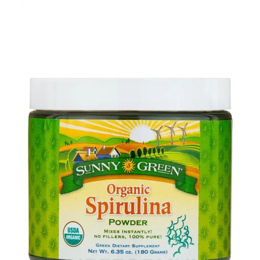 Sunny Green Organic Spirulina Powder - 6.35 oz (180 Grams)