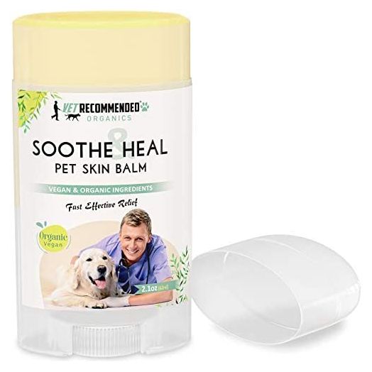 Soothe & Heal Balm for Dogs & Cats - Organic & Vegan Ingredients to Relieve Skin Irritations Fast. Natural Hot Spot Treatment for Dry Itchy Skin. All Skin, Snout and Paws. (USA Made - 2.1oz - 62ml)