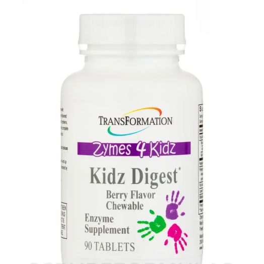 Transformation Enzymes Zymes 4 Kidz - Kidz Digest, Chewable Berry Flavor - 90 Tablets