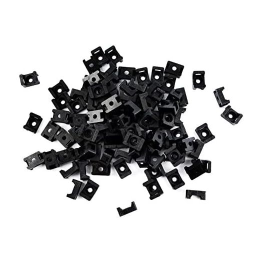 QualGear CM1-B-100-P Cable Tie Mount, Black