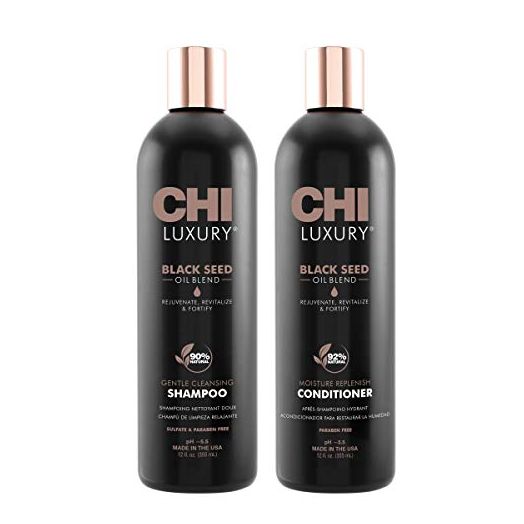 CHI Luxury Black Seed Oil Blend Shampoo and Conditioner, 12 Fl Oz (Pack of 2)