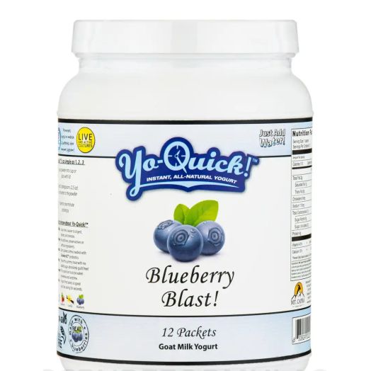 Mt. Capra Yo-Quick! Goat Milk Yogurt Blueberry Bast Flavor - 12 Packets