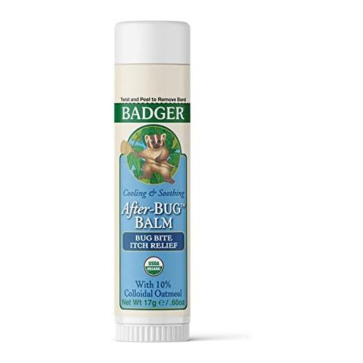 Badger - After Bug Balm Stick, Organic Anti-Itch Balm, Bug Bite Relief Stick, Itch Balm Stick, Itch Relief Balm, After Bite Balm, Mosquito Bite Relief, 0.6 oz