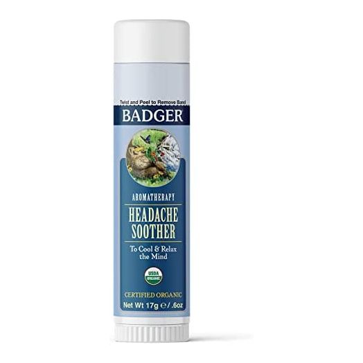 Badger, Headache Soother, Aromatherapy Balm Stick, Certified Organic, Headache Relief Aromatherapy Oil