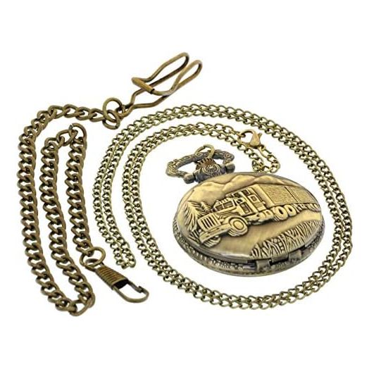 Bronze Vintage Brass Antique Cloisonne Enamel Case Pocket Watch Fob Watch for Men Women Quartz Stylish Watch