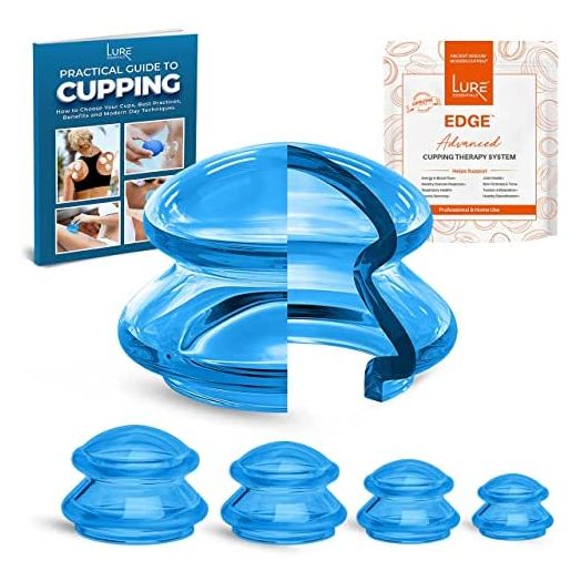 Lure Essentials Edge Cupping Set, Silicone Cupping Therapy for Cellulite Reduction