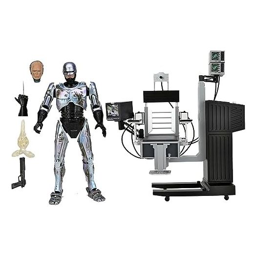 NECA 7-Inch Ultimate Battle-Damaged Robocop Scale Action Figure with Chair