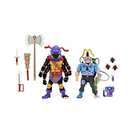 NECA Teenage Mutant Ninja Turtles 7" Scale Antrax & Scumbug Collectible Action Figures Set
