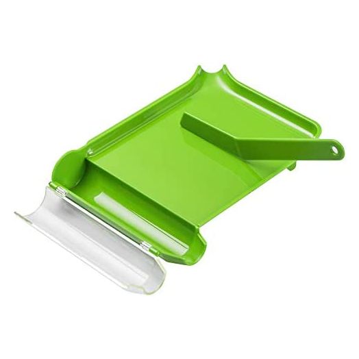 Right Hand Pill Counting Tray with Spatula (Light Green, L Shape)
